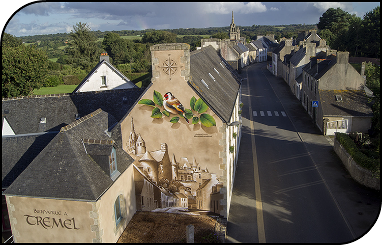 trompe-l'œil&nbsp; rue notre dame ville de morlaix