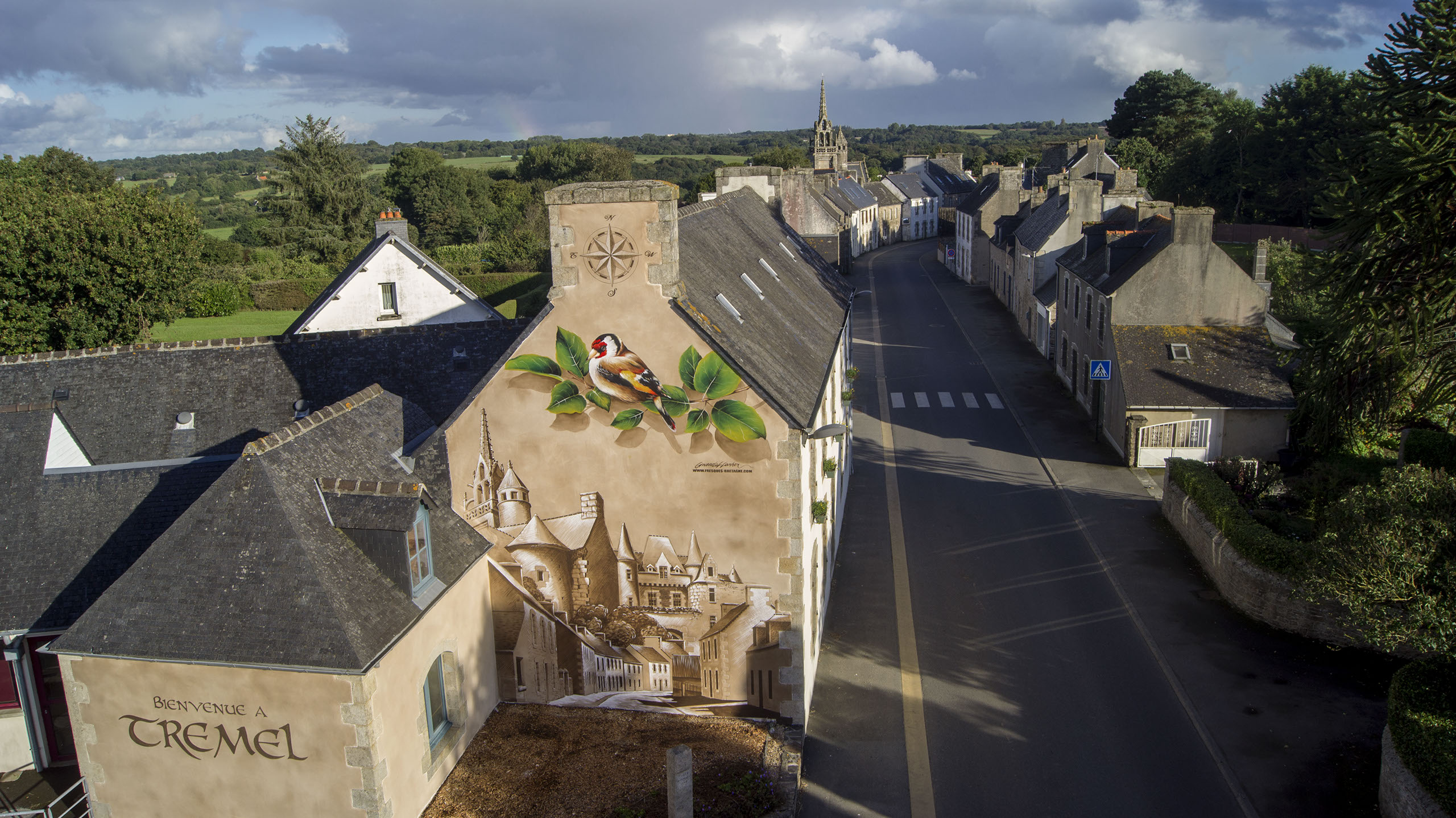 trompe-l'œil  rue notre dame ville de morlaix