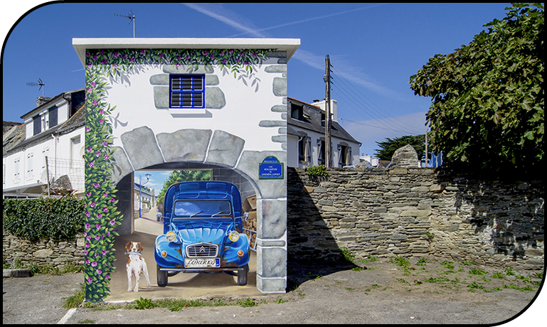 trompe-l'œil&nbsp; rue notre dame ville de morlaix