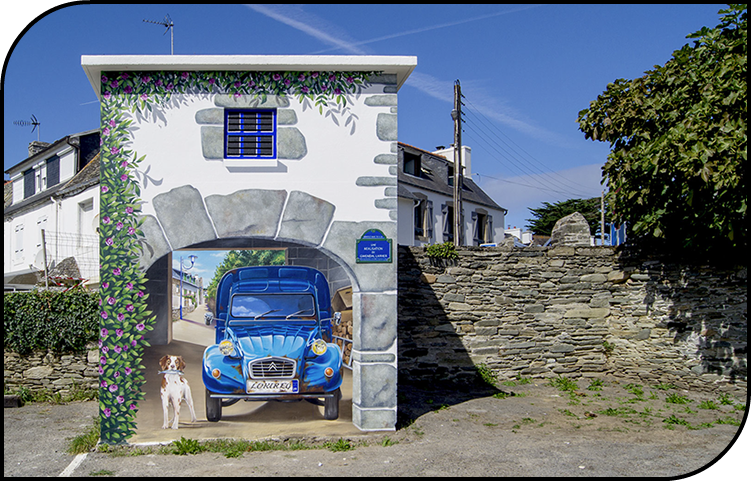 trompe-l'œil&nbsp; rue notre dame ville de morlaix