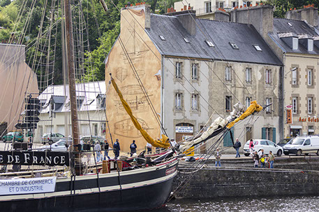 Fresque-murale-trompe-l-oeil-peinture-monumentale-artiste-peintre-muraliste-bretagne-finistere-morbihan-cotes-d-armor Gwendal LARHER Morlaix