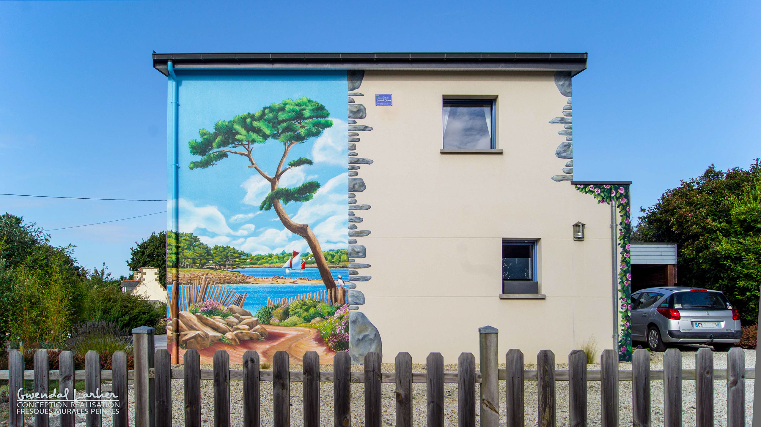 trompe-l'œil  rue notre dame ville de morlaix