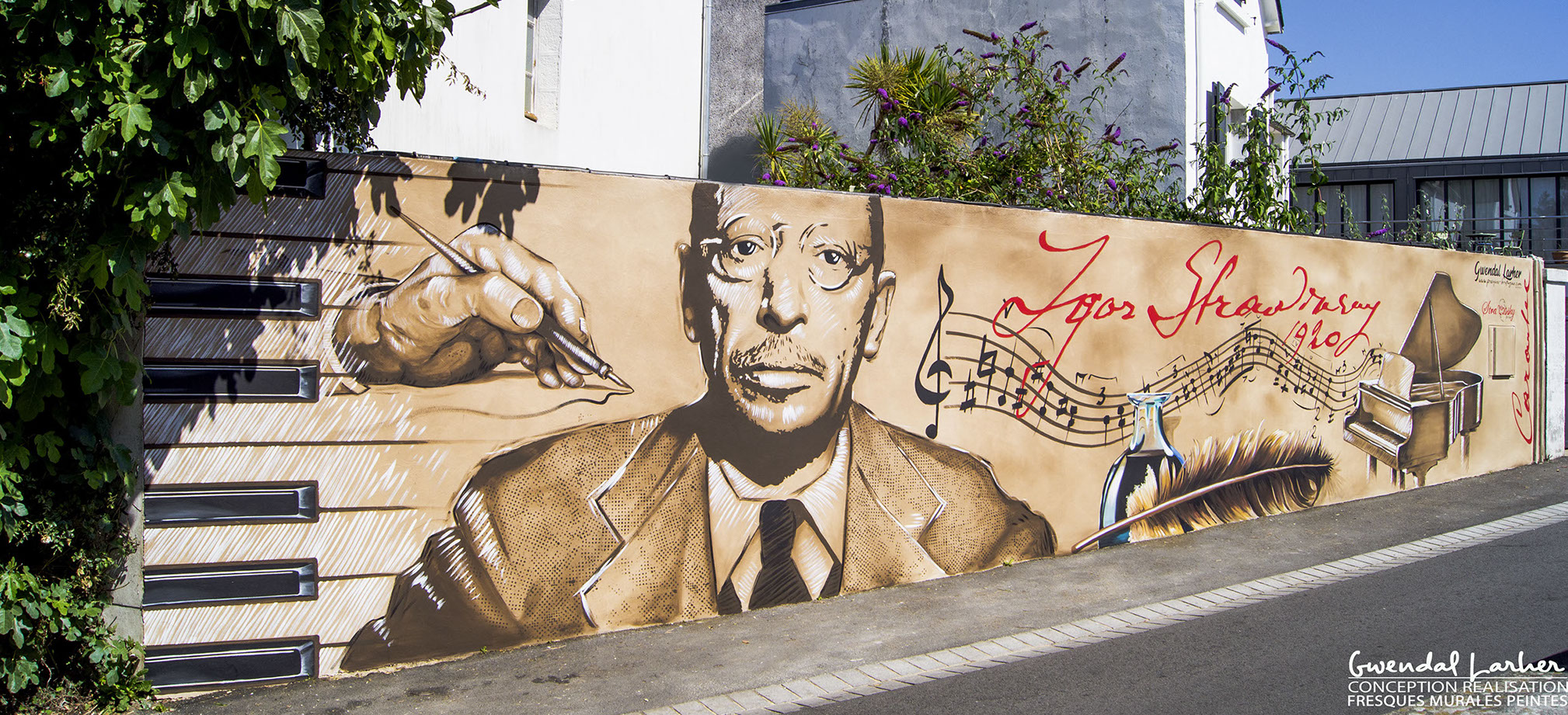trompe-l'œil&nbsp; rue notre dame ville de morlaix