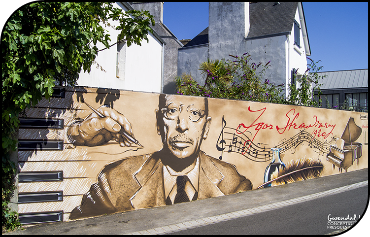 trompe-l'œil&nbsp; rue notre dame ville de morlaix