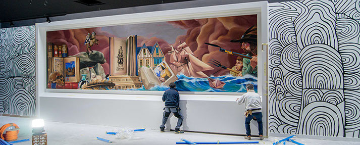 fresque histoire de la bretagne musée nominoé vannes brasserieawen brew pub biere corref morlaix gwendal larher artiste peintre