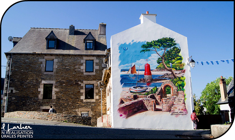 trompe-l'œil&nbsp; rue notre dame ville de morlaix