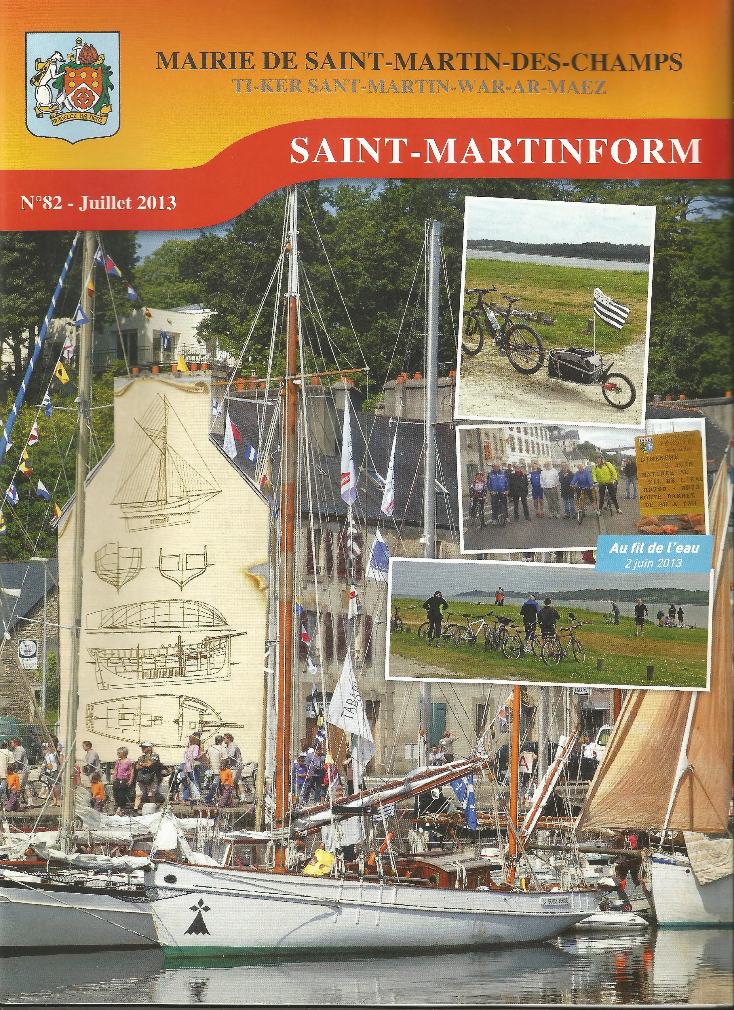 Couverture du bulletin municipal Saint-Martinform de Saint-Martin-des-Champs, n°82, juillet 2013.