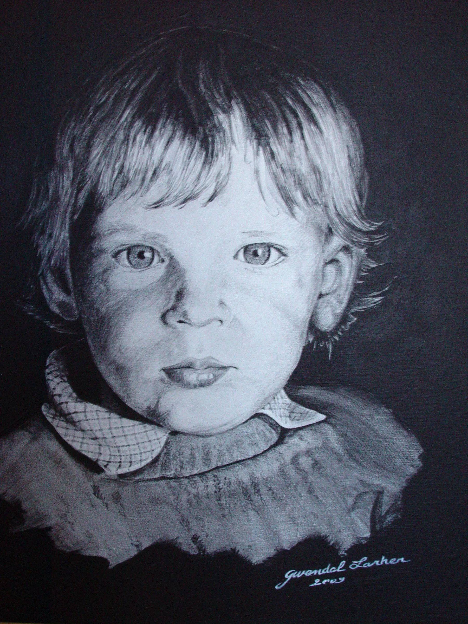 Tableau vendu — portrait acrylique personnalisé, commande sur mesure.